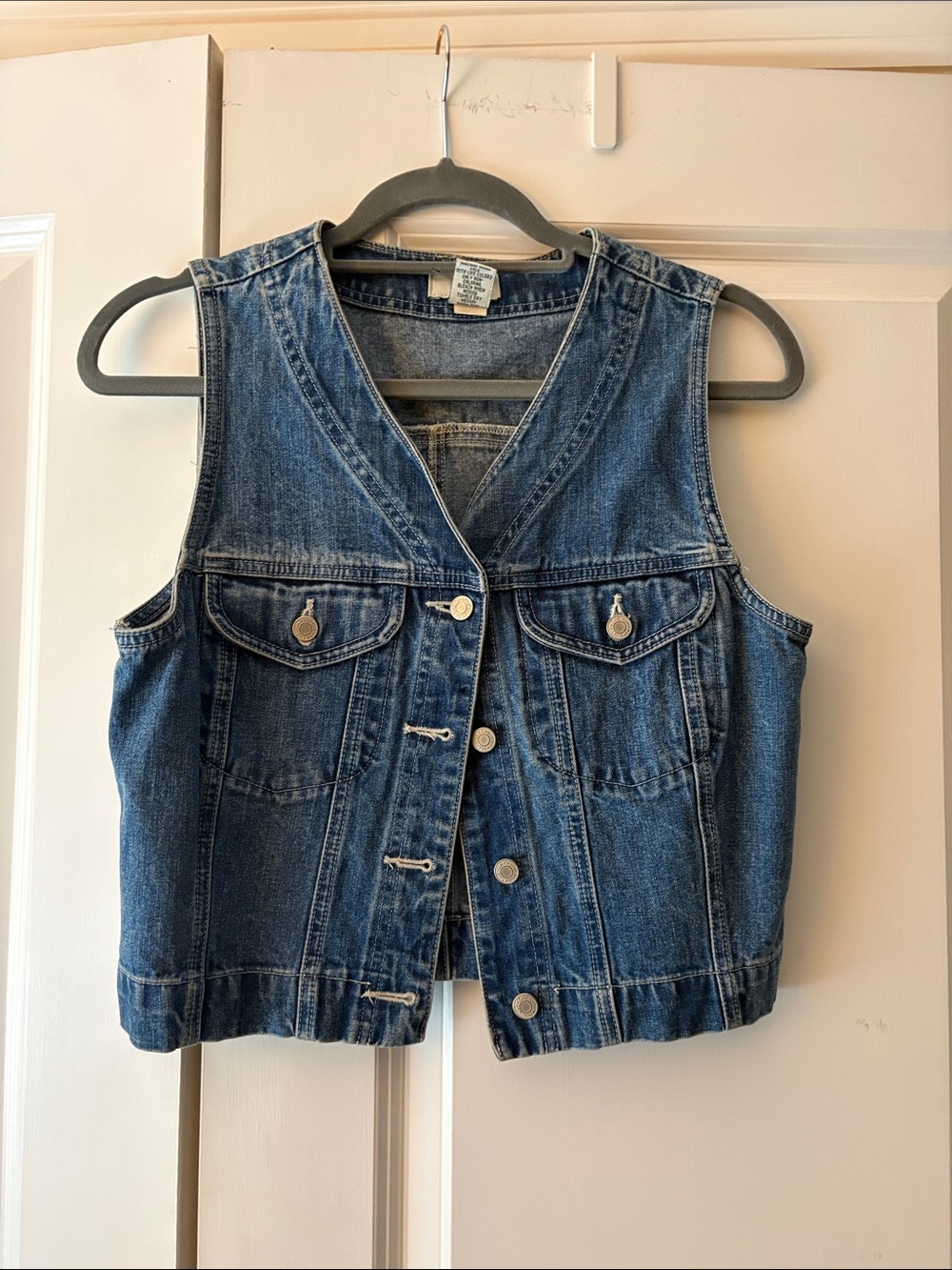 Gap Vintage Classic Blue Denim Vest - Women